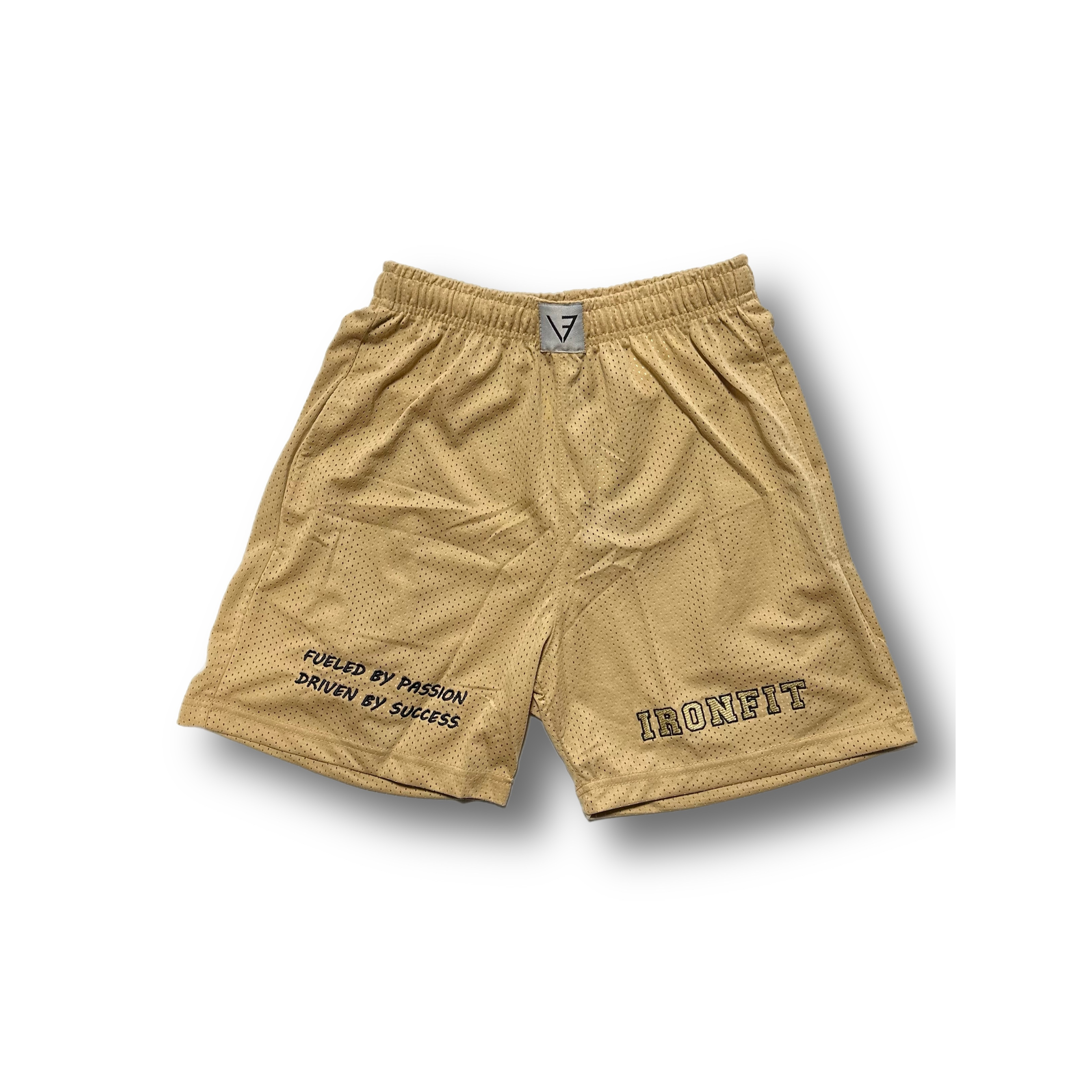 IRONFIT MESH COLLEGE SHORT - BEIGE